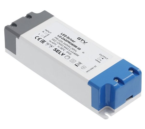 LED TRANSFORMATOR PRO 12V 65W 220-240 181X63X40mm